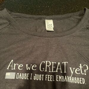 Are we great yet? Cause I’m just embarrassed flowy long sleeve tunic